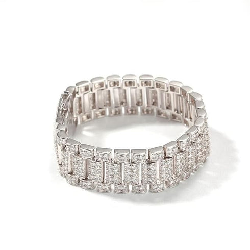 VVS Jewelry 15MM Fully Iced Watch Bracelet