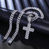 925 Sterling Silver VVS Moissanite Cuban Cross Pendant