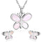 Butterfly Stainless Steel Earrings and Necklace Kid's Jewelry Set