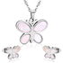 Butterfly Stainless Steel Earrings and Necklace Kid's Jewelry Set