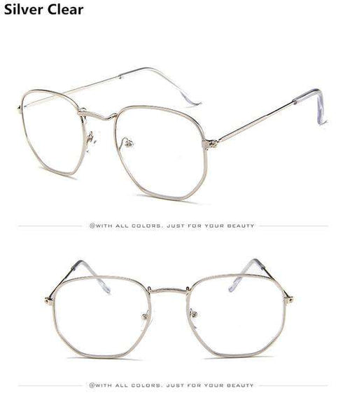 Jumpan Metal Square Frame Sunglasses