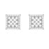 Classic Square 925 Silver Moissanite Iced Stud Earrings