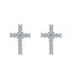Cross 925 Silver Moissanite Iced Cross Earrings