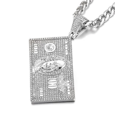Dollar Bill Franklin Head Pendant