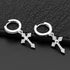 Flower Cross 925 Silver Moissanite Earrings