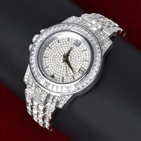 Iced Out Blizzard Baguette Watch