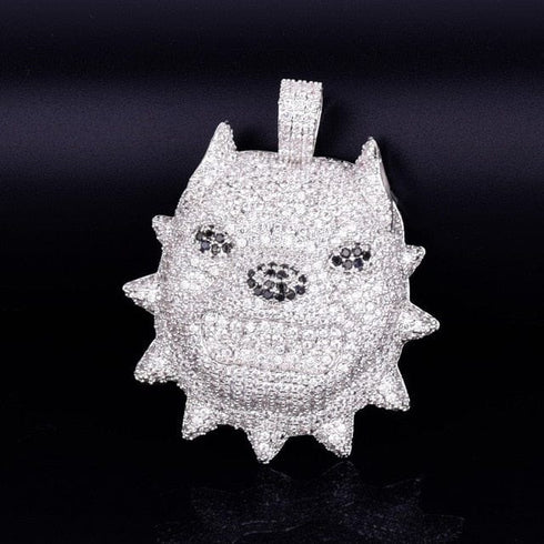 Bully Dog Head Pendant Chain