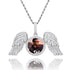 Fully Iced Angel Wings Custom Photo Chain