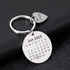 Custom Name and Photo Couple Keychain with Calendar Date