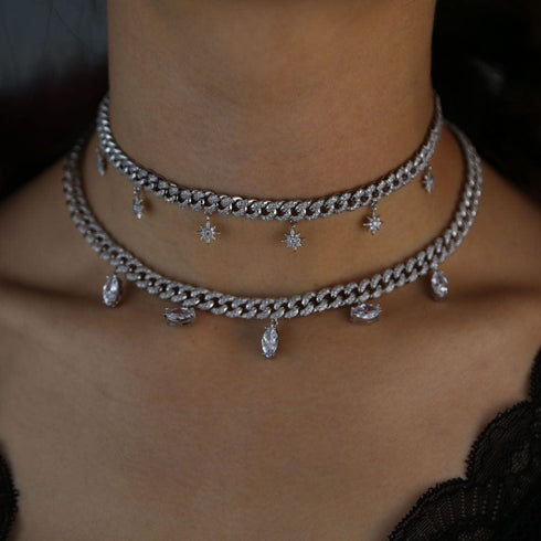 Dainty NorthStar Miami Cuban Link Choker Necklace
