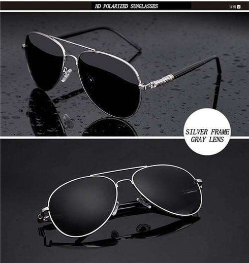Beckham Metal Polarized Aviator Sunglasses