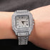 Fully Iced Square Stainless Steel Roman Watch