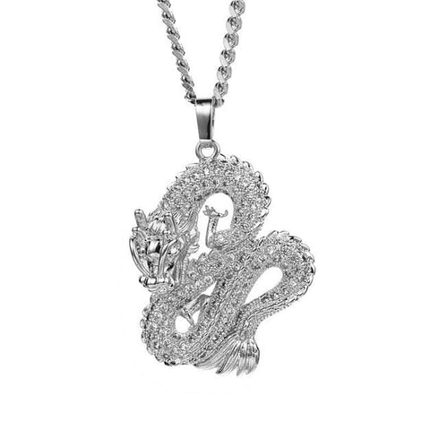 Gold/Silver Dragon Pendant Necklace