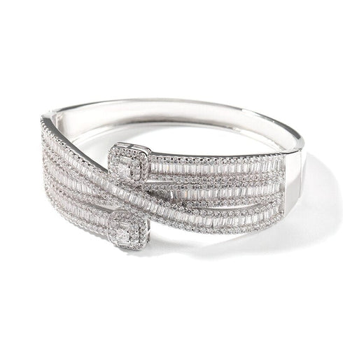 Iced Out Baguette Cuff Bracelet