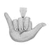 Large "Hang Loose" Fully Iced Charm Necklace
