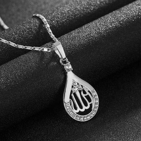Islamic Teardrop Pendant Necklace