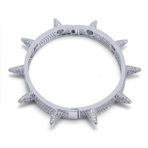 Micro pave Spike Bangle Bracelet
