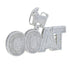 GOAT Hip Hop Bling Iced Out Pendant