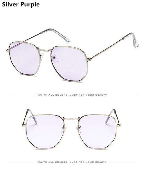 Jumpan Metal Square Frame Sunglasses