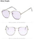 Jumpan Metal Square Frame Sunglasses
