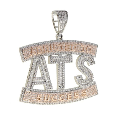 Two-tone Addicted to Success "ATS" Baguette Pendant Chain