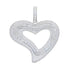 VVS Jewelry Iced Out Big Hollow Baguette Heart Pendant Chain