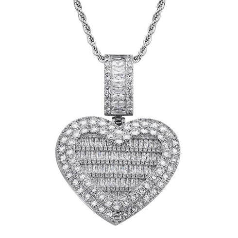 VVS Jewelry Custom Heart Locket Photo Chain