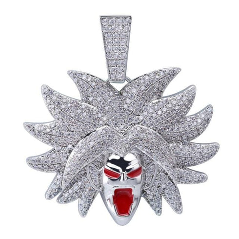 VVS Jewelry Broly necklace simulated diamond Goku broly iced out dragon ball z chain
