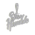 18K Gold "Stay Humble" Baguette Pendant Necklace