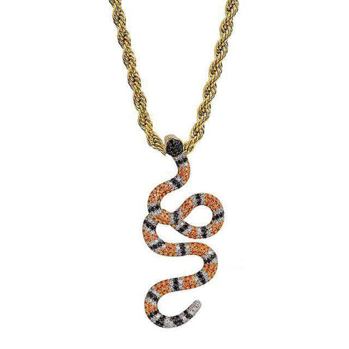 Snake 14k Gold Pendant Necklace