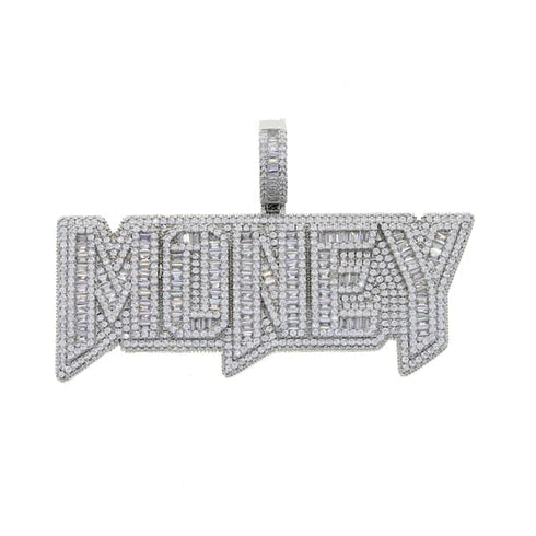 VVS Jewelry Iced Out "MONEY" Pendant Chain