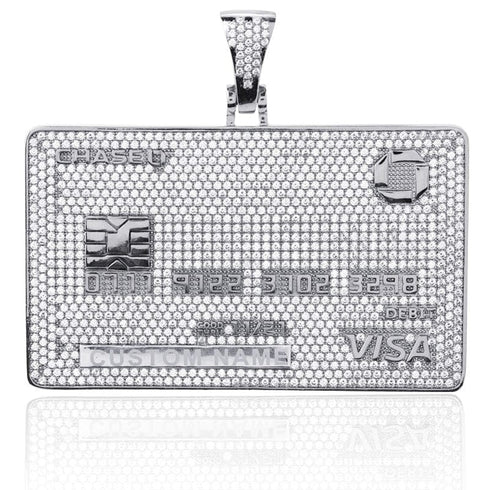 Icy Custom Credit Card Name Pendant Chain