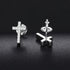 S925 Silver Moissanite Dainty Cross Stud Earrings