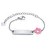 Custom Name Engraved Adjustable Baby Bracelet with Charm