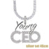 Young CEO Two Tone Iced Pendant Necklace