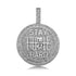 Fully Iced Stay Humble Hustle Hard Round Pendant Chain