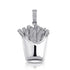 Icy Fries Bling Pendant Necklace