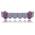 Two-tone Purple Fully Iced Grillz