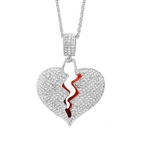VVS Jewelry Broken Heart Pendant