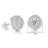VVS Jewelry Iced Button Stud Earrings