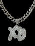 VVS Jewelry XO Cuban Chain Pendant Necklace