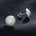 VVS Moissanite Button Round Stud Earrings