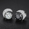 VVS Moissanite Moon S925 Silver Stud Earrings