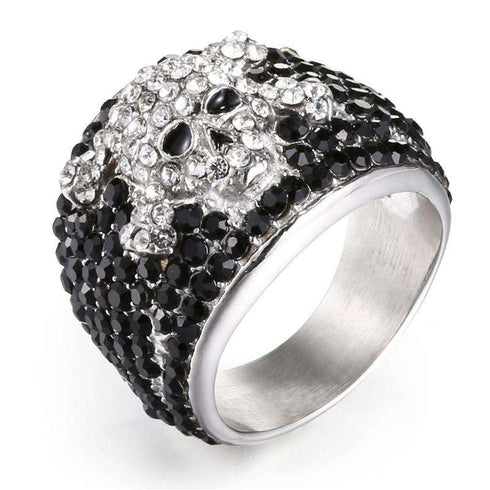 Skull & Bones Iced Out Ring