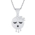 Sleepy Head Dripping Emoji Pendant + Chain