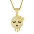 Sleepy Head Dripping Emoji Pendant + Chain
