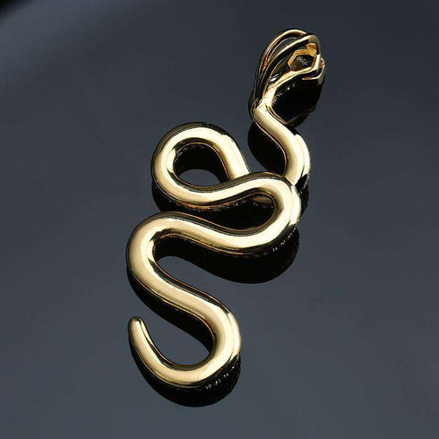 Snake 14k Gold Pendant Necklace