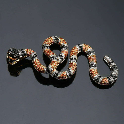 Snake 14k Gold Pendant Necklace