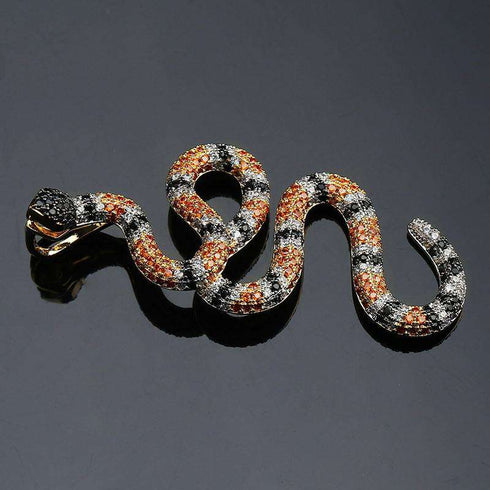 Snake 14k Gold Pendant Necklace