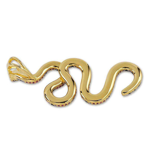 Snake 14k Gold Pendant Necklace
